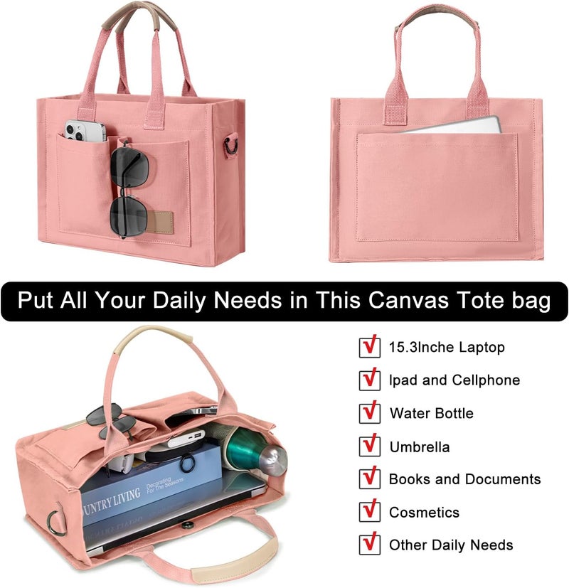 GASSDA Tote Bags for Women Canvas Tote Purse Crossbody with Pockets Top Handle Shoulder Satchel Bag for Women - Image 4